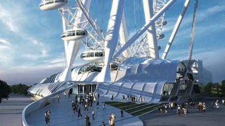 Welle gefährdet. Der Investor plant neues Eingangsgebäude.