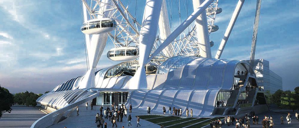 Welle gefährdet. Der Investor plant neues Eingangsgebäude.