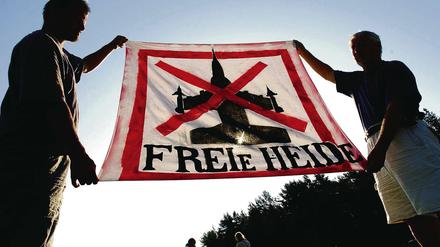 Widerstand. Seit 16 Jahren verhindern die Gegner die militärische Nutzung.