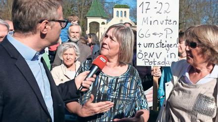 Dagegen. Auch der rbb berichtete über den Protest der Groß Glienicker. Archiv