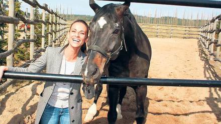 Erfolgreich. Rebecca Gutmann mit dem Spitzenhengst Sandro Song.