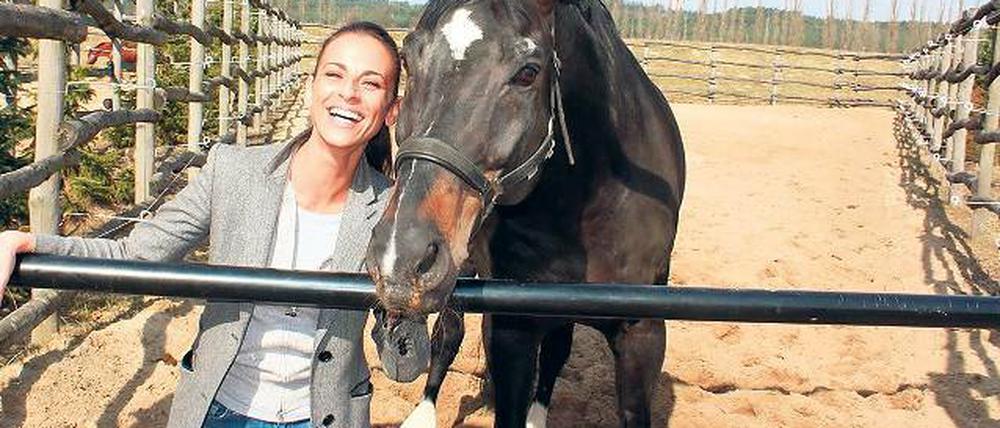 Erfolgreich. Rebecca Gutmann mit dem Spitzenhengst Sandro Song.
