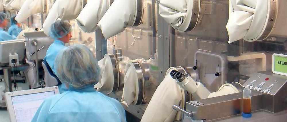 Sterile Produktionsstrecke: Das Verfahren hat Codon in Teltow selbst entwickelt.