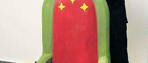 König mit Thron. Handwerkskammer-Chef König mit Geschenk.