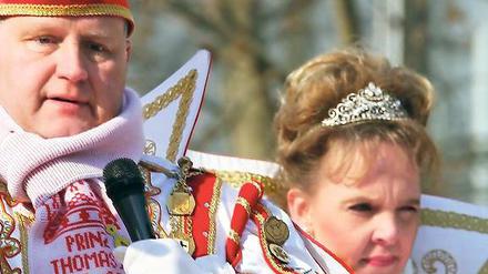 Im Einsatz: Das Berliner Prinzenpaar Thomas I. und Kerstin I.