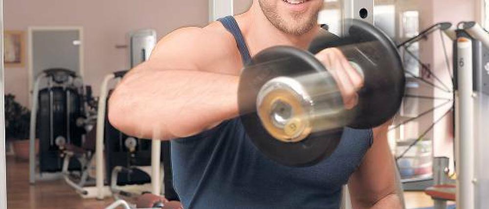 Hantelbar. Andreas Heumann ist Personal Trainer.