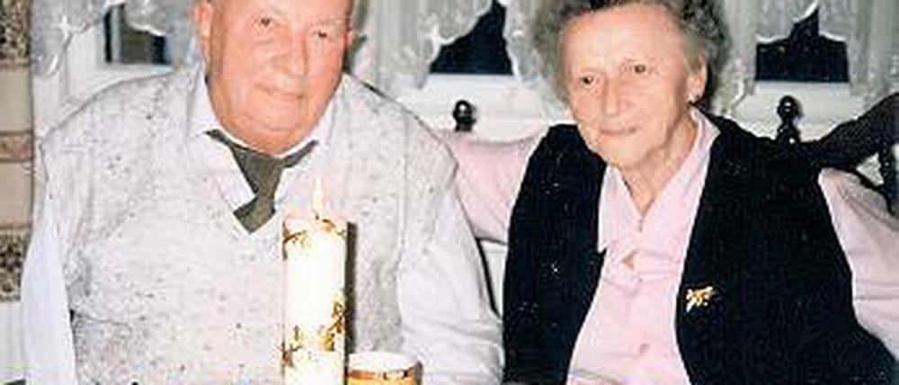 Seit 65 Jahren verheiratet. Walter und Lotti Eberhardt aus Caputh.
