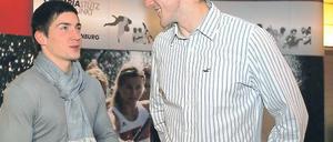 Treff in Potsdam. Philipp Boy (links) und Sebastian Brendel schätzen sich.