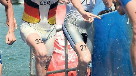 Wieder daheim. Der Potsdamer Triathlet Christian Prochnow, hier bei den Olympischen Spielen 2008 in Peking, kehrte am Montag vom Training aus Südafrika zurück.
