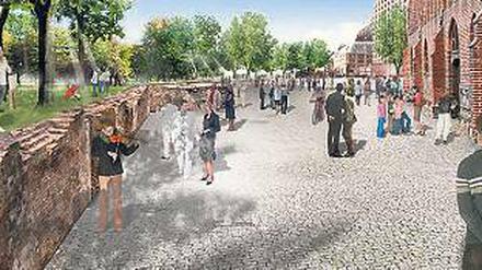 Ausgebuddelt. Für das Areal vor dem Rathaus hatten die renommierten Architekturbüros Chipperfield, Graft und Kiefer im vorigen Jahr mehrere Szenarien entworfen. Eines davon war der Archäologische Garten, in dem Ausgrabungen präsentiert werden.