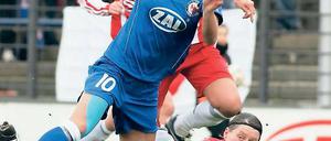 War nicht aufzuhalten. Turbine-Stürmerin Fatmire Bajramaj bereitete gestern Potsdams 2:0 gegen Bayern München vor und traf selbst zum 3:0-Endstand.