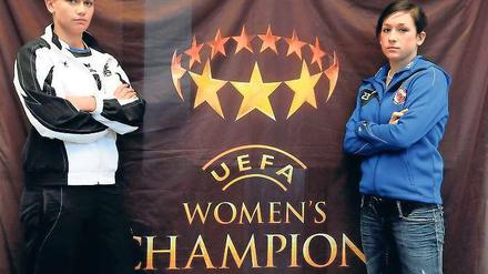 Im Posieren gleichcool. Heute Nachmittag wird es für Katrin Entner (links) und Nadine Keßler im Champions-League-Spiel zwischen NÖ-SV Neulengbach und dem Titelverteidiger Turbine Potsdam jedoch ernst.