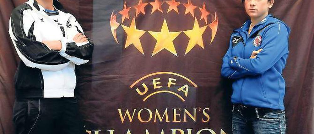 Im Posieren gleichcool. Heute Nachmittag wird es für Katrin Entner (links) und Nadine Keßler im Champions-League-Spiel zwischen NÖ-SV Neulengbach und dem Titelverteidiger Turbine Potsdam jedoch ernst.