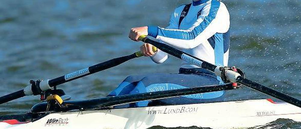 Auf Medaillenjagd. Stefanie Schiller hier bei den Deutschen Kleinbootmeisterschaften auf dem Beetzsee startet bei den WM in Neuseeland im Doppelzweier.