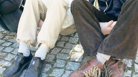 Training an der Uni Potsdam. Eine korrekte Blockade will gelernt sein.