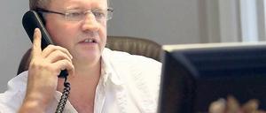 Machertyp. Andreas Gerlach, hier in seinem Büro im LSB, wird morgen 50.