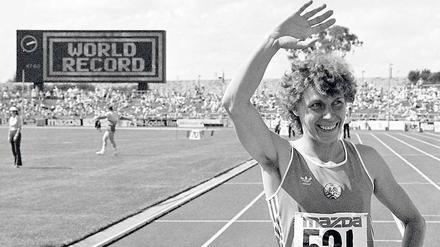 Eine Zeit für die Ewigkeit. In Canberra lief die Rostockerin Marita Koch 1985 die 400 Meter in 47,60 Sekunden.