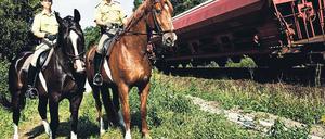Einsatz am Gleis. Der Schutz von Bahnanlagen vor Dieben und Vandalen gehört zu einer der Aufgaben der Reiterstaffel.
