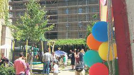 Nah am Leben lernen ist das Motto der privaten Grundschule Schule Eins  hier beim Tag der Offenen Tür (www.pankower- fruechtchen.de).