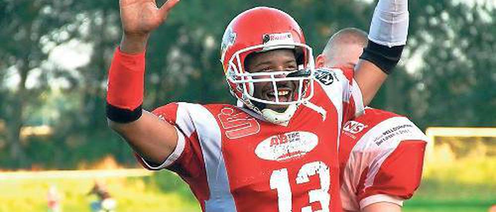 Dirigent der Royals. Nate Samas war in diesem Finale nicht in den Griff zu bekommen und sorgte mit drei Touchdowns für 18 Zähler.