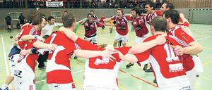 Bundesligist. Zu den sportlichen Erfolgen in 20 Jahren Handball-Verband Brandenburg zählte der erste Aufstieg des VfL Potsdam 2006 in die zweite Liga (Foto).