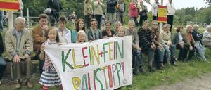 Unentwegt. In Kleinmachnow riss der Protest gegen den Schleusenausbau nicht ab.