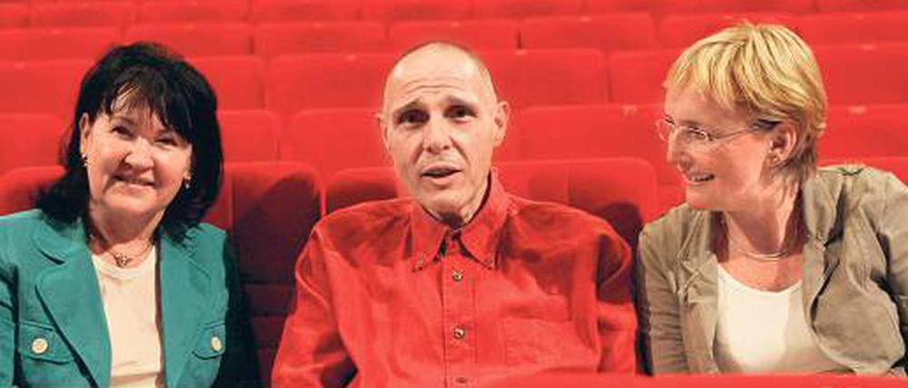 Technik kein rotes Tuch: Bastian mit Krüger-Leißner (l.) und Wicklein.