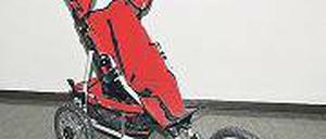 Dieser herrenlose Kinderwagen erregte die Aufmerksamkeit des Zeugen.