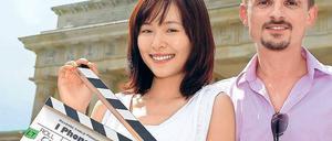 Chinesisch-deutsches Filmduo Jiang Yiyan und Florian Lukas beim Dreh.