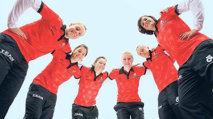 Wollen den Erfolg in Merzig. Sophie Drews, Rabea Ludwig, Sherin Senkel, Svenja Hörnlein, Colett Rampf und Suse Werner aus Potsdam (von links).