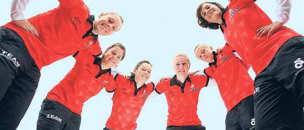 Wollen den Erfolg in Merzig. Sophie Drews, Rabea Ludwig, Sherin Senkel, Svenja Hörnlein, Colett Rampf und Suse Werner aus Potsdam (von links).
