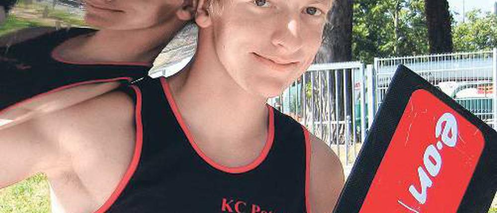 Will vorn landen. Tom Siebeneicher startet beim Kanu-Marathon-Weltcup.