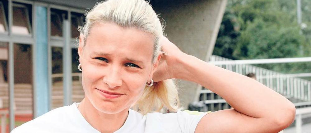 Dem Ziel schon näher. Claudia Hoffmann, hier im heimischen Potsdamer Luftschiffhafen, muss für die EM-Norm noch 18 Hundertstelsekunden schneller werden.