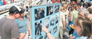 Historische Momentaufnahmen. Erzählt wurde vom schweren Anfang nach dem Krieg, vom Wirtschaftsaufschwung ebenso wie vom ersten Fußballweltmeisterschaftstitel für Deutschland.