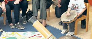 Musik für die Botschafterin: Im Kindergarten Nuthespatzen wurde die burundische Botschafterin Domitille Barancira herzlich und lebhaft besungen.