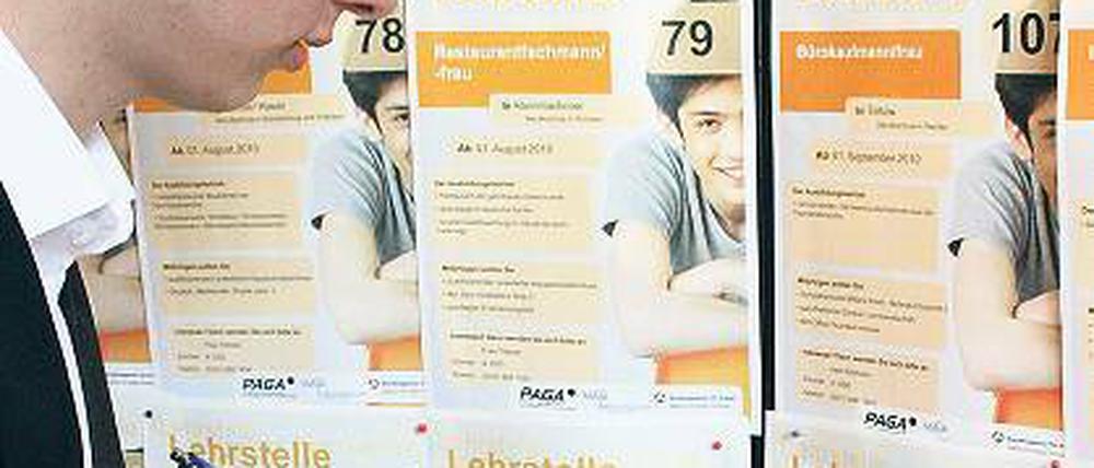 Freie Auswahl: Freie Lehrstellen gibt es mehr als genug in Potsdam. Auf jeden Schulabgänger kommen in diesem Jahr zwei Ausbildungsplätze.