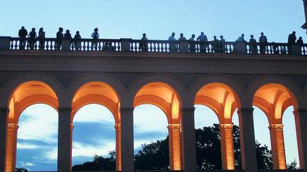 Das Belvedere. Auch spät abends ist der Pfingstberg ein wunderschöner Punkt von Potsdam. Zum Welterbetag am Sonntag werden hunderte Besucher erwartet.