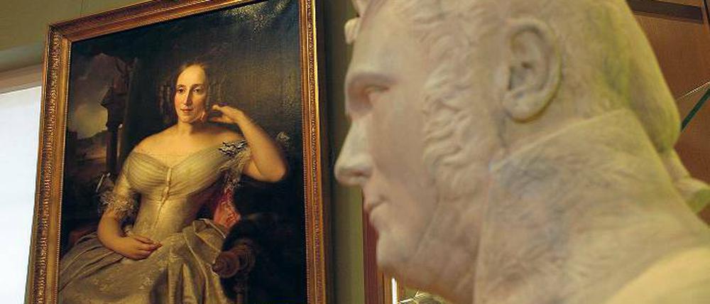 Marie Luise Augusta Katharina Königin von Preußen, Kaiserin von Deutschland, gemalt 1838 von Karl Begas.