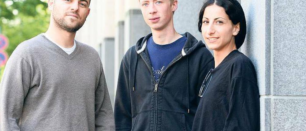 Engagiert: Matthias Scheffelmayer, Steven Kierek und Elisa Bader.
