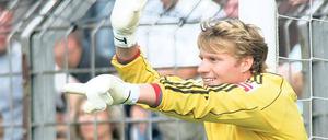 Kassierte erst 15 Gegentreffer. Torwart Marian Unger will mit dem SV Babelsberg 03 am Sonntag daheim gegen Halle gewinnen und so schnell wie möglich in die 3. Liga aufsteigen.
