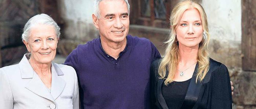 Gestern in Babelsberg: Vanessa Redgrave, Roland Emmerich und Joely Richardson.