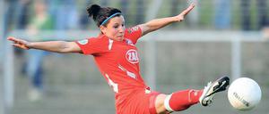 Traf gleich zweimal. Die 19-jährige Stürmerin Jessica Wich trug zwei Tore zum 6:0-Erfolg des 1. FFC Turbine Potsdamer gegen Tennis Borussia bei.