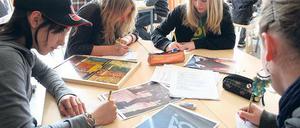 Austausch. Schüler aus Portland lernen derzeit in der Montessori-Oberschule.