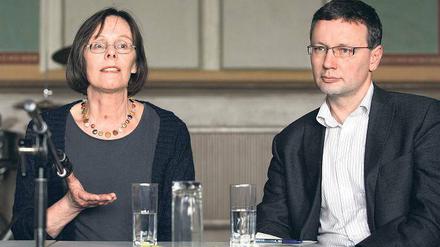 Zeitzeugen: Katja Havemann und Jan Sicha im Hemholtz-Gymnasium.