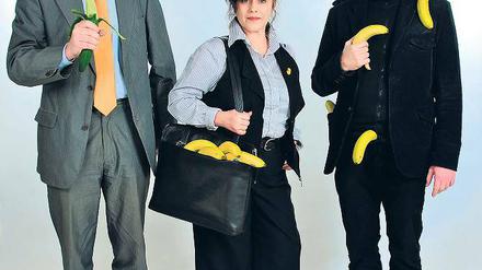 Alles Banane mit Helmut Fensch, Gretel Schulze und Andreas Zieger (v.l.n.r.).