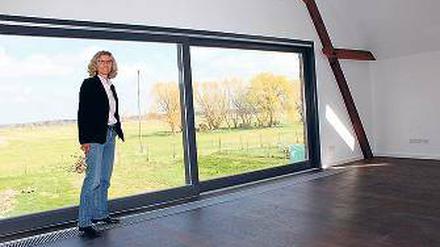 Den Naturpark ins Haus geholt: Architektin Vodde in Schönefeld.