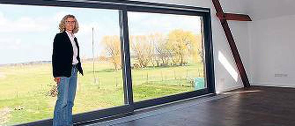 Den Naturpark ins Haus geholt: Architektin Vodde in Schönefeld.