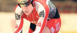 Neuer Angriff. Robert Bartko  hier bei der 4000 m-Einerverfolgung bei den Deutschen Bahnradmeisterschaften 2009  geht bestens vorbereitet in die WM-Rennen.