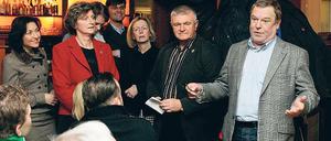 Werner Große war gestern im Schützenhaus zu Späßen aufgelegt. Nach einer kurzen Ansprache wurde ausgelassen gefeiert.