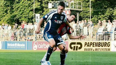 Vorfreude auf den ZFC. Daniel Frahn traf in Meuselwitz zweimal.